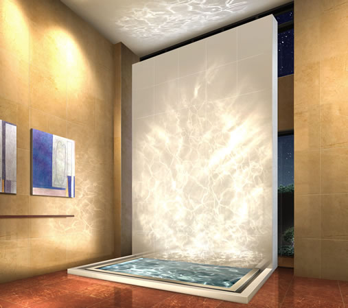 Shared facilities.  [Dancing Water] Proceeding from the entrance to the back of the hall, Shigeru Uchida's art work is greeted. This work light and water that has been named "Dancing Water" is woven is, That attracted the attention that has been exhibited at the Italian prestigious furniture and interior celebration of "Milano Salone".  Shimmer of hauntingly was water in the basin is projected on the wall by the light, We have created a unique beautiful world. (Rendering)