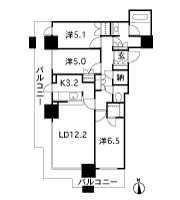 Floor: 3LDK + N (storeroom) + WIC (walk-in closet), the occupied area: 75.37 sq m, Price: 59,980,000 yen, now on sale