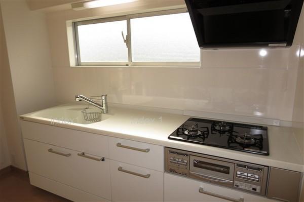 Kitchen. Bright kitchen with a window