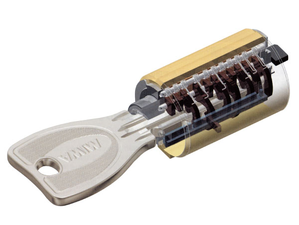 Security.  [Dimple key] Difficult replication, It has adopted a high-picking prevention effect dimple key. (Conceptual diagram)