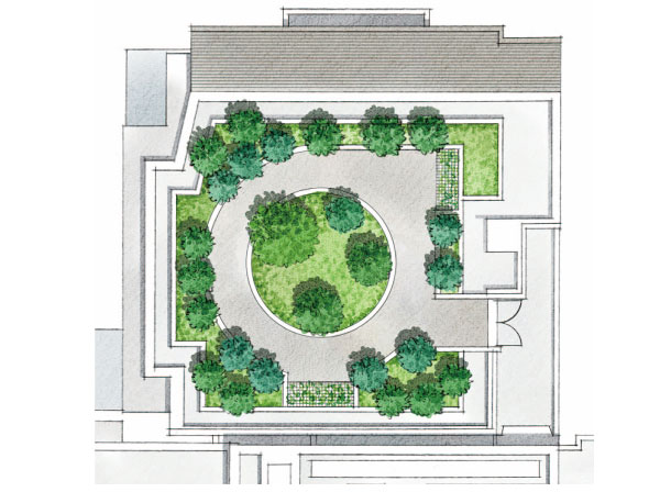 Shared facilities.  [Square of rest] From downtown bustle of the scene, In order to fulfill the living go calmly to the healing of the scene. On the 8th floor of the top floor, Refreshing light and wind, And it was provided with the space "open space of rest" that is wrapped in a moisture rich green. From space to cherish the people of the time live, Daily it will begin to be wrapped in peace. (Conceptual diagram)