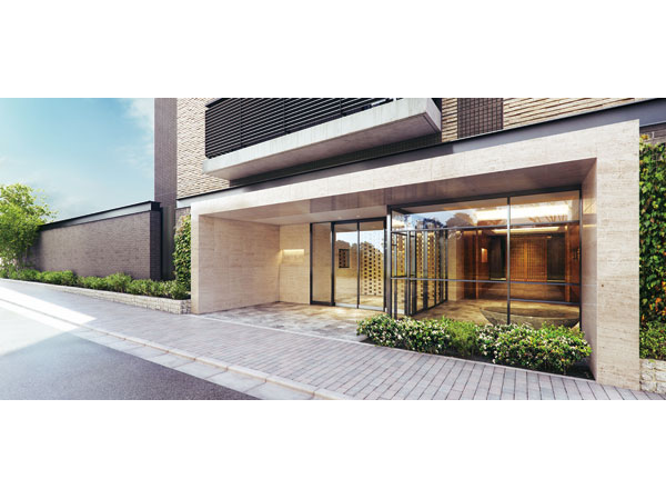 Buildings and facilities. Provided with a gate and a glass surface with a profound feeling, Entrance to draw the appearance that becomes the face of this town. And design conservatory is a view through the glass surface, It leads beautiful inside and out, We designed the bright public space. You hospitality gracefully towards the people and guests live.  ※ Entrance Rendering