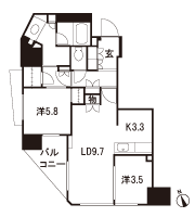 Floor: 2LDK + 2WIC, occupied area: 57.33 sq m, Price: TBD