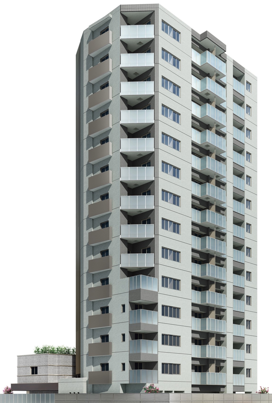 Exterior CG (are those that caused draw based on the drawings, shape ・ Color, etc. is slightly different actual and. still, Details of the appearance shape, Some of the equipment is not represented. In order to express the outer wall tile, It causes to draw the actual tile joints with different size. For planting, Particular season, season, Or there is no your move time those drawn on the assumption)