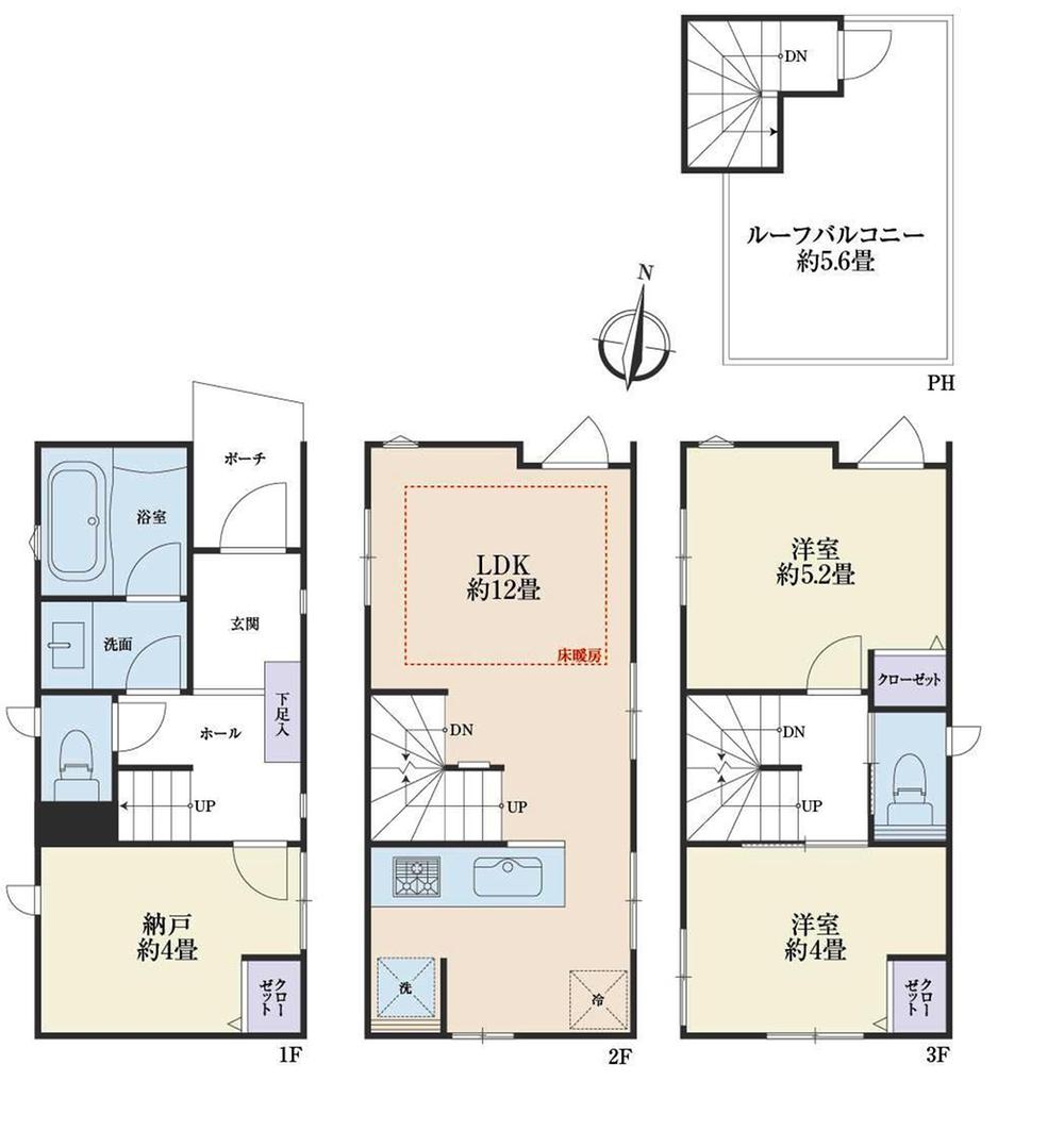 Compartment figure. 41,800,000 yen, 2LDK + S (storeroom), Land area 36.34 sq m , Building area 66.46 sq m