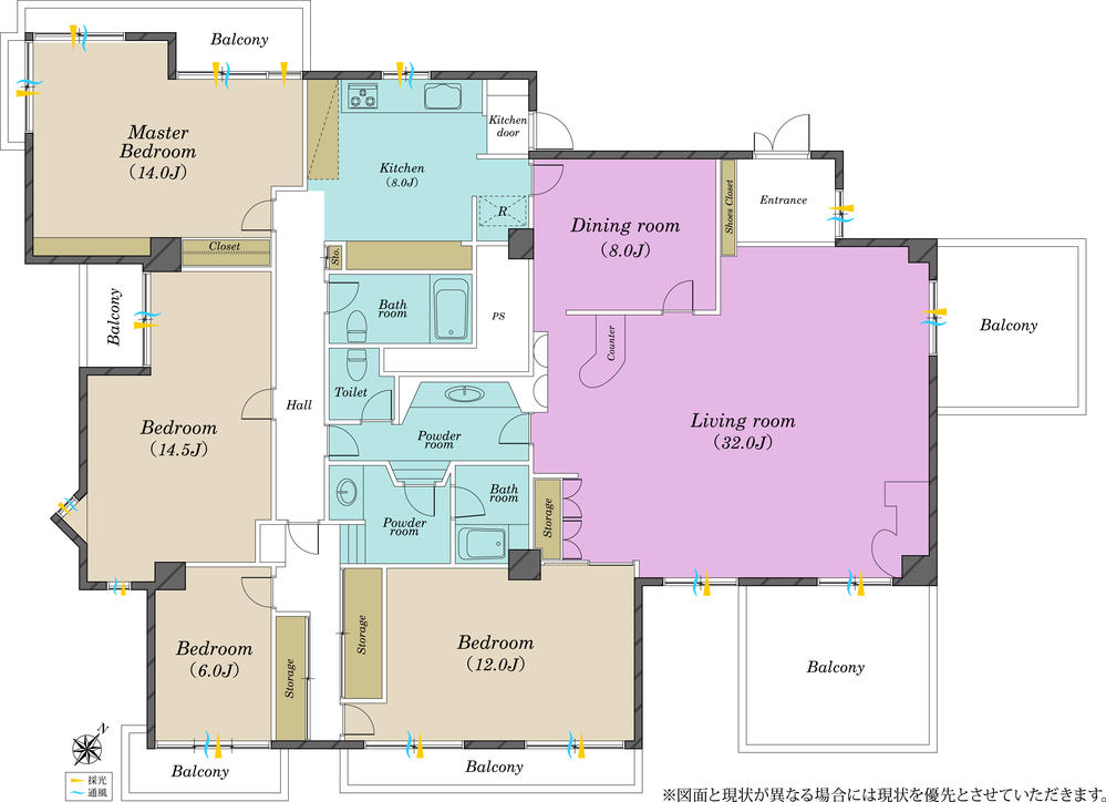 Floor plan. 4LDK, Price 79,800,000 yen, Footprint 206.97 sq m