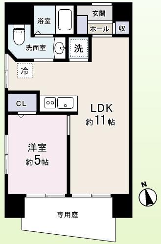 Floor plan. 1LDK, Price 18.9 million yen, Footprint 36.5 sq m
