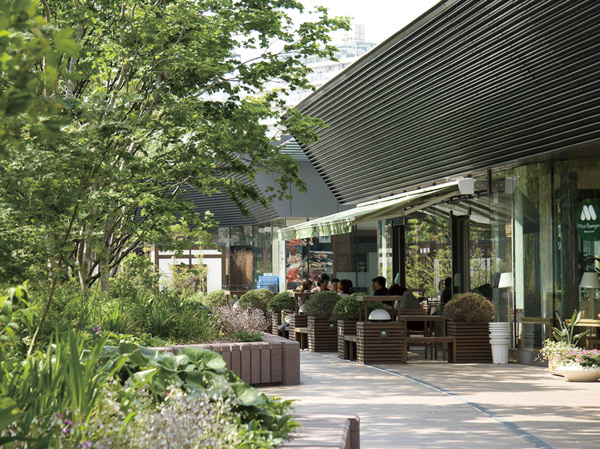 Surrounding environment. Think Park (about 80m ・ Terrace Restaurant of shops and restaurant district to enter the 1-minute walk)