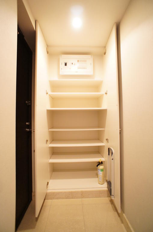 Entrance. You can organize a lot of shoes in the shoe box.