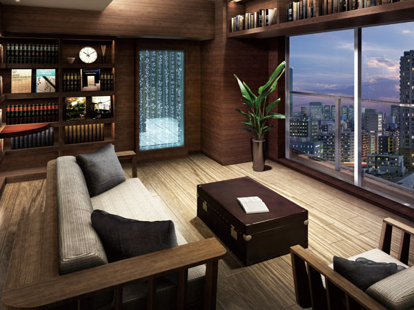 Shared facilities.  [Nestled of Yingbin] Relaxation change in day-to-day luxury everyday. The private time of relaxation and spacious to those who live in the city center. On the ground the 16th floor of the gallery lounge, Relaxation of the sky, such as the sky You can also charm you (gallery lounge Rendering CG) ※ It has been CG synthesizing view photos with views from the 16th floor local equivalent (March 2013 shooting), In fact a slightly different.