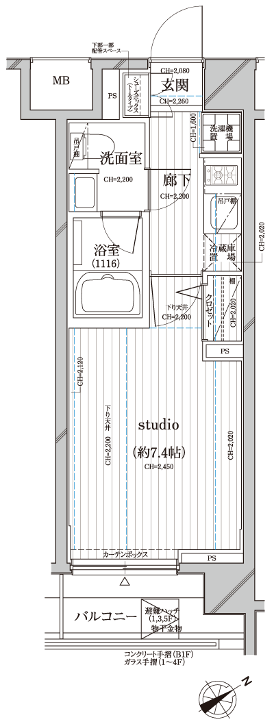 Floor: studio, occupied area: 23.74 sq m, Price: TBD