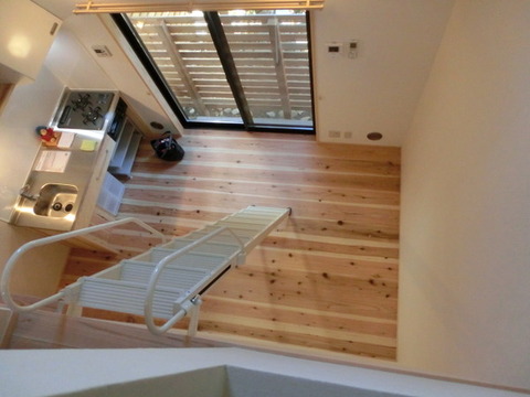 Living and room. From loft. Cloth Cross ・ Use the plaster material.