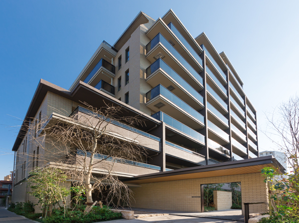 Features of the building.  [appearance] It was to close the "Omori Kaizuka ruins garden", Foster life than Jomon era, Suitable building image to the land that has been stacking the years. Ticking time, It will be born as a mansion become familiar with the green. Design supervision is, Urban development ・ It is evaluated in a wide range of fields such as housing, "Nanjo design room.".