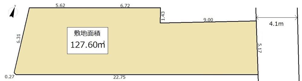 Compartment figure. Land price 62,800,000 yen, Land area 127.76 sq m