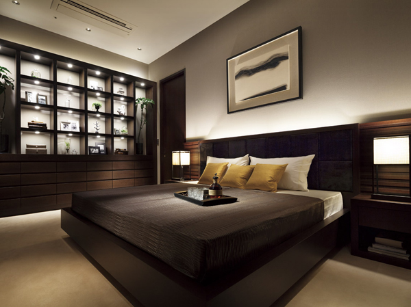 Interior.  [MASTER BED ROOM] Wherever unleash the mind, Space for relaxation meet anywhere to be elegant.  ※ Model Room 110B type (MENU) shooting (July 2013) to what was.