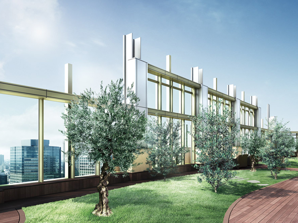 Shared facilities.  [Sky View Green] It was provided with a plurality of lawn space for relaxing with bare feet. It is also looking at Mount Fuji on a clear day, Such as reading in the yoga and the shade of a tree while soaking up the morning sun, Multi-generation is the garden where you can enjoy.