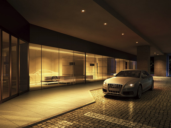 Shared facilities.  [Coach Entrance] Carriage porch provided with a waiting space. You can get in and out of the car without any worry about getting wet in the rain, Move up to your home is smooth.