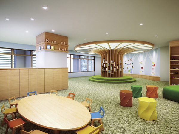 Shared facilities.  [Creative Kids Garden (Kids Room)] To Creative Kids Garden, Interest tree to nurture the "thinking", "make" skills of children, Was provided with the creative tools such as interest wall for extending the skills to "tell", "feel". Also infant corner that can Asobaseru a parent-child cafes and young children can relax in the parent and child are also available.