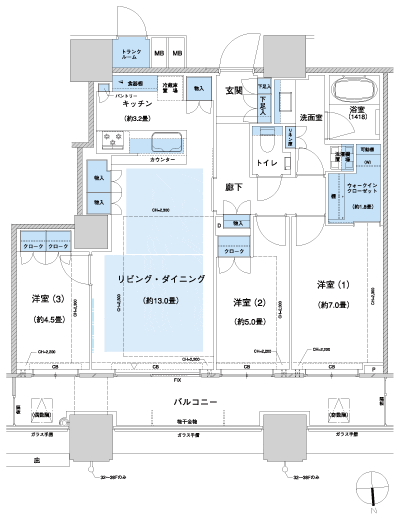 Floor: 3LD ・ K + WIC, the occupied area: 80.34 sq m, Price: TBD