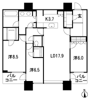 Floor: 3LD ・ K + 2WIC + SIC, the occupied area: 106.56 sq m, Price: TBD