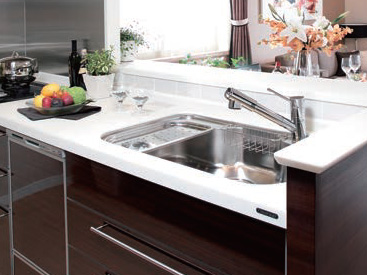 Kitchen.  [Artificial marble of the top plate] The top board has adopted a luxurious artificial marble. Artificial marble is hard wounded, Also it has excellent heat resistance. It is also easy to wipe off the dirt at the time of the dishes.