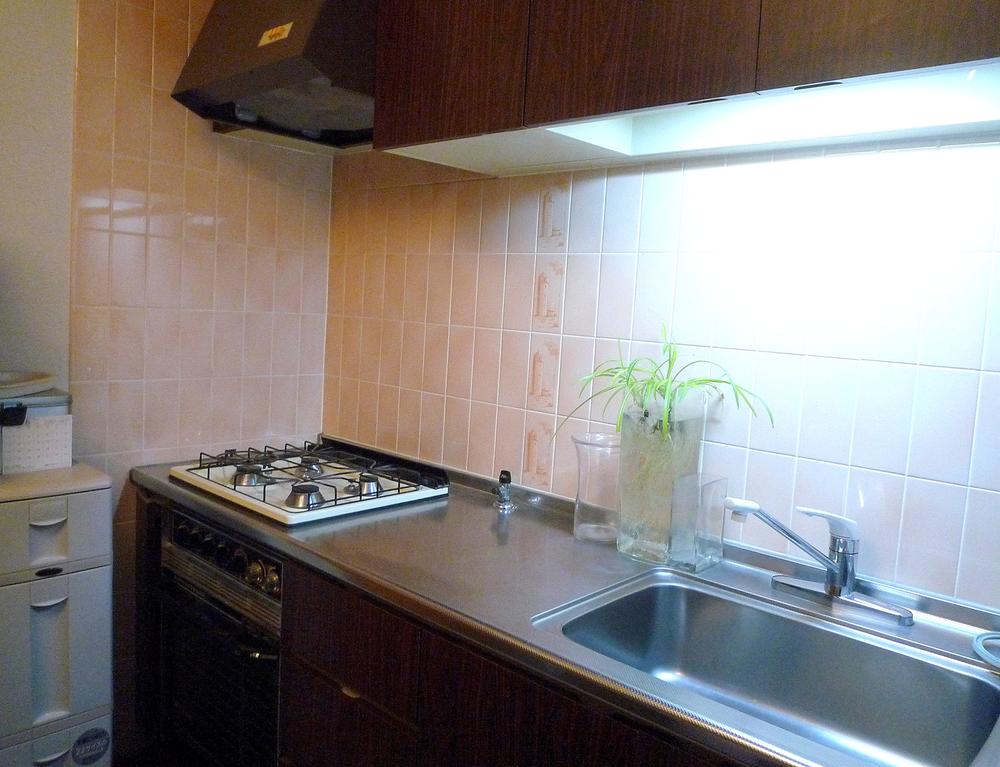 Kitchen. A spacious kitchen, Take the equipment exchange consultation, Indoor (June 2013) Shooting