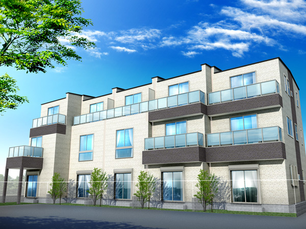 Buildings and facilities. High durability and at the same time, Steel house with a flexibility that can repair to match the changes in the family. It is a form of housing that can cherish their own lifestyle. (Exterior view)