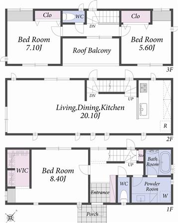 Floor plan. Floor plan F Building