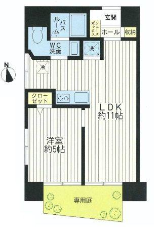 Floor plan. 1LDK, Price 18.9 million yen, Footprint 36.5 sq m