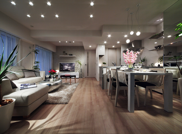 Living.  [living ・ dining] Richly irreplaceable precious time of the people live, You can enjoy to your heart's content the comfort of the firmament, Is a living space that wraps around the living warm light and refreshing breeze from the south.