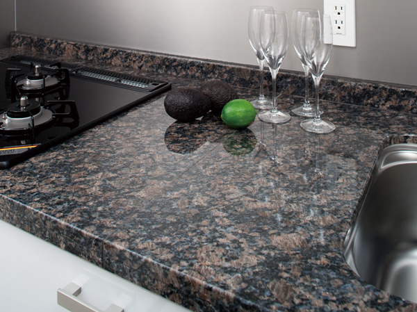 Interior.  [Natural stone counter tops] The counter top in the kitchen, Adopt a beautiful natural stone. It will produce the upscale kitchen.