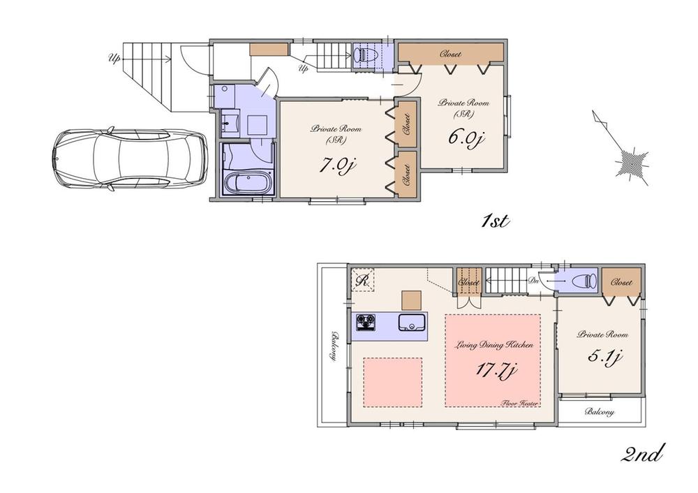 Compartment figure. Land price 53,100,000 yen, Land area 86 sq m
