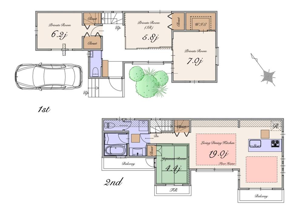 Compartment figure. Land price 50,300,000 yen, Land area 102 sq m