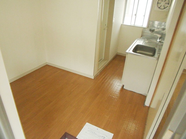 Living and room. refrigerator, There cupboard ... put space