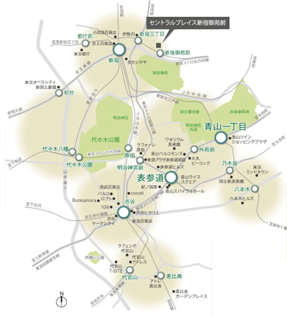 Surrounding environment. Local peripheral area map