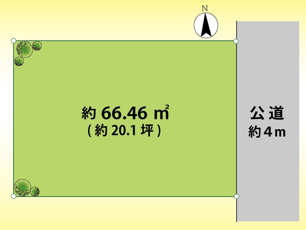 Compartment figure. Land price 47,800,000 yen, Land area 66.46 sq m