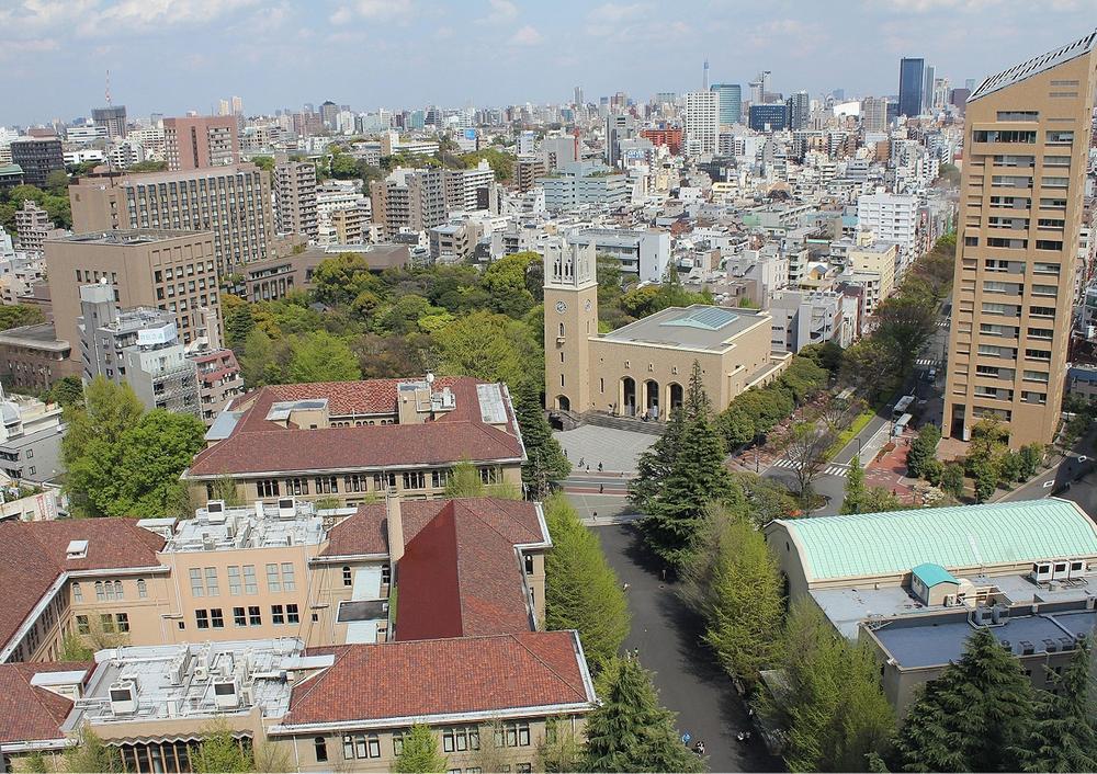 Streets around. Waseda skyline