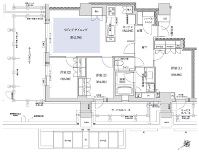 Floor: 3LDK + SIC, the occupied area: 74.33 sq m, Price: 72,900,000 yen, now on sale
