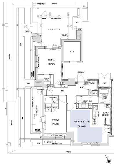 Floor: 2LDK + WIC + SIC, the occupied area: 73.56 sq m, Price: 75,900,000 yen, now on sale