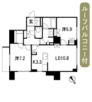 Floor: 2LDK + WIC, the occupied area: 67.04 sq m, Price: 66,900,000 yen, now on sale