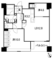 Floor: 2LDK, occupied area: 69.73 sq m, Price: 64,100,000 yen, now on sale