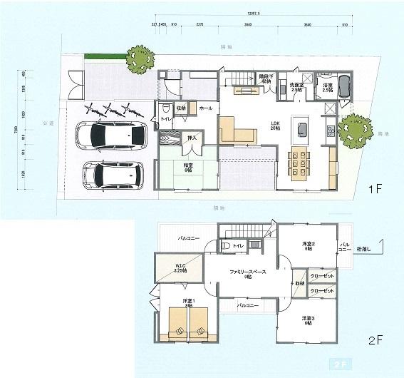 Building plan example (floor plan). Building plan example