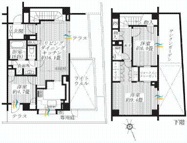 Floor plan. 3LDK, Price 64,800,000 yen, Occupied area 97.66 sq m