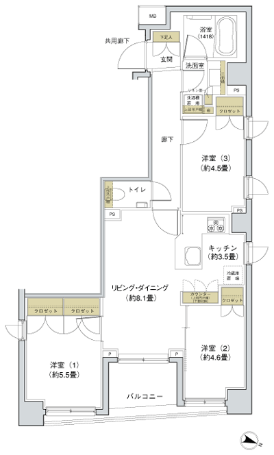 Floor: 3LDK, occupied area: 62.25 sq m, Price: TBD