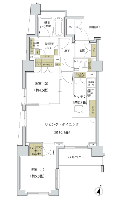 Floor: 2LDK + WIC, the occupied area: 54.37 sq m, Price: TBD