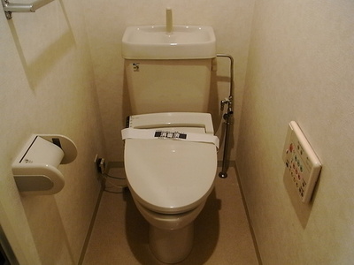 Toilet. Warm water cleaning toilet seat with