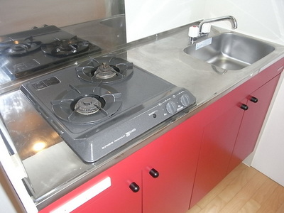 Kitchen. System kitchen two-burner stove