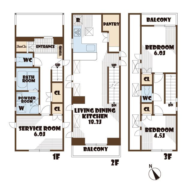 Floor plan. 69,800,000 yen, 2LDK + S (storeroom), Land area 70.55 sq m , Building area 93.97 sq m