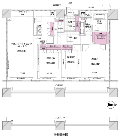Floor: 3LD ・ K, the occupied area: 106.96 sq m, Price: 112 million yen, currently on sale