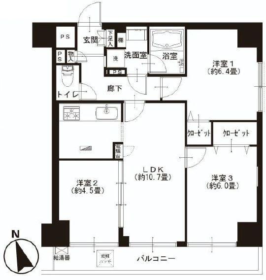 Floor plan. 2LDK, Price 28.8 million yen, Good floor plan of the area occupied by 50.27 sq m usability